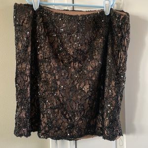 Francesca’s Collections Black Sequin Skirt